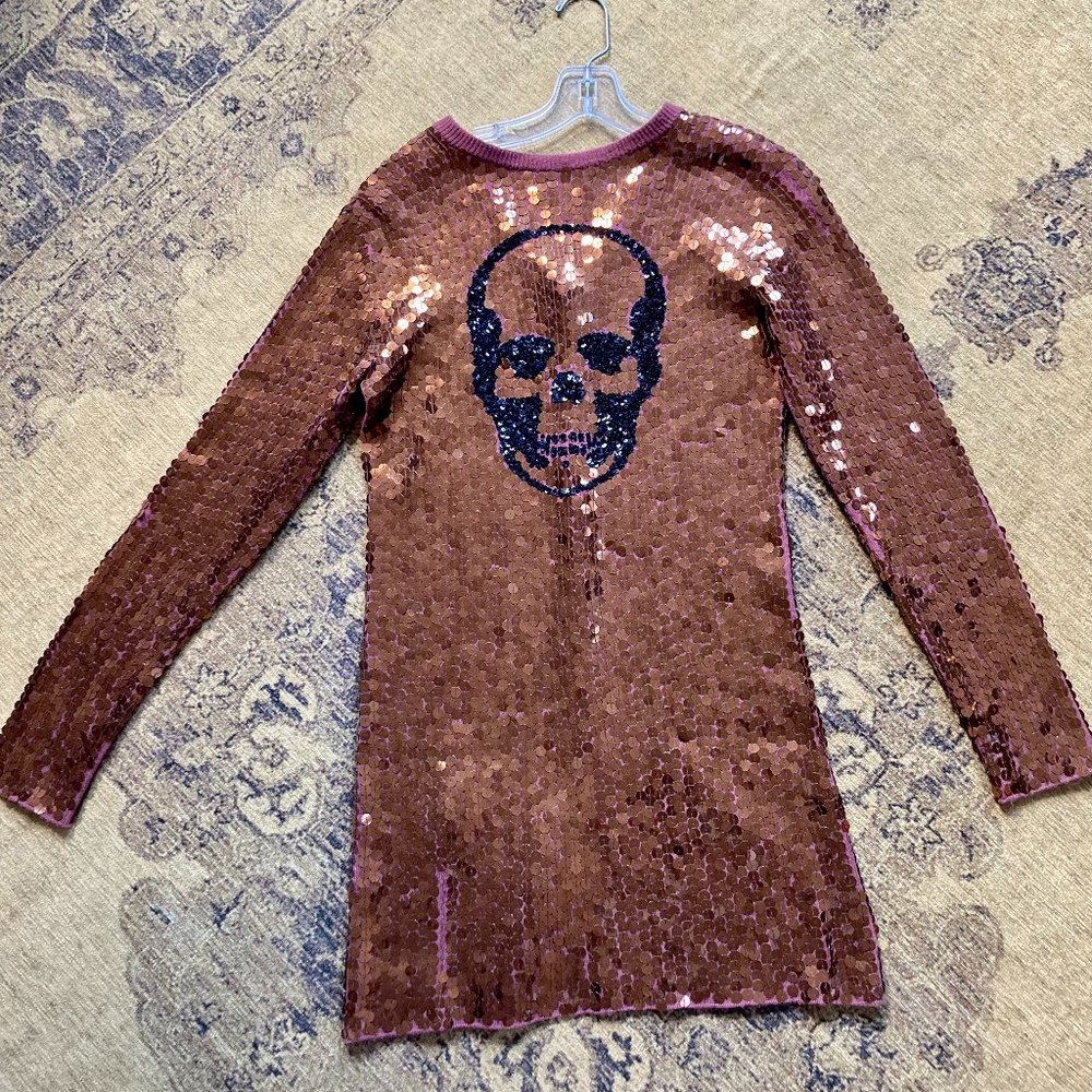 Lucien Pellat-Finet Skull and Sequins Sweater